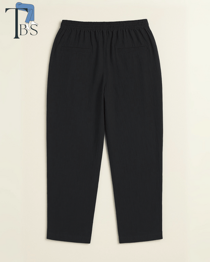 Premium Muslin Bottoms | 100% Organic Cotton | Unisex | Black