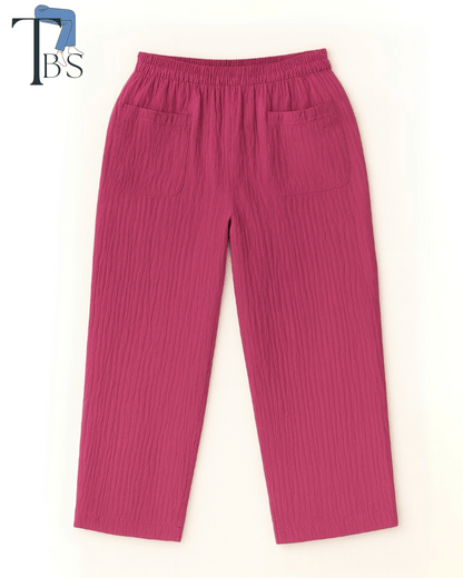 Premium Muslin Bottoms | 100% Organic Cotton | Unisex | Purple