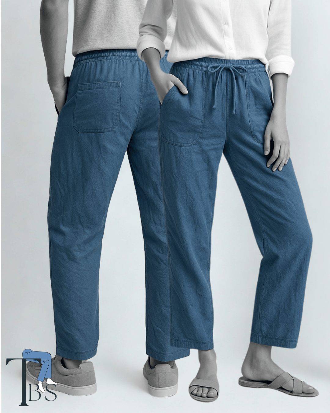 Premium Muslin Bottoms | 100% Organic Cotton | Unisex | Deep Blue