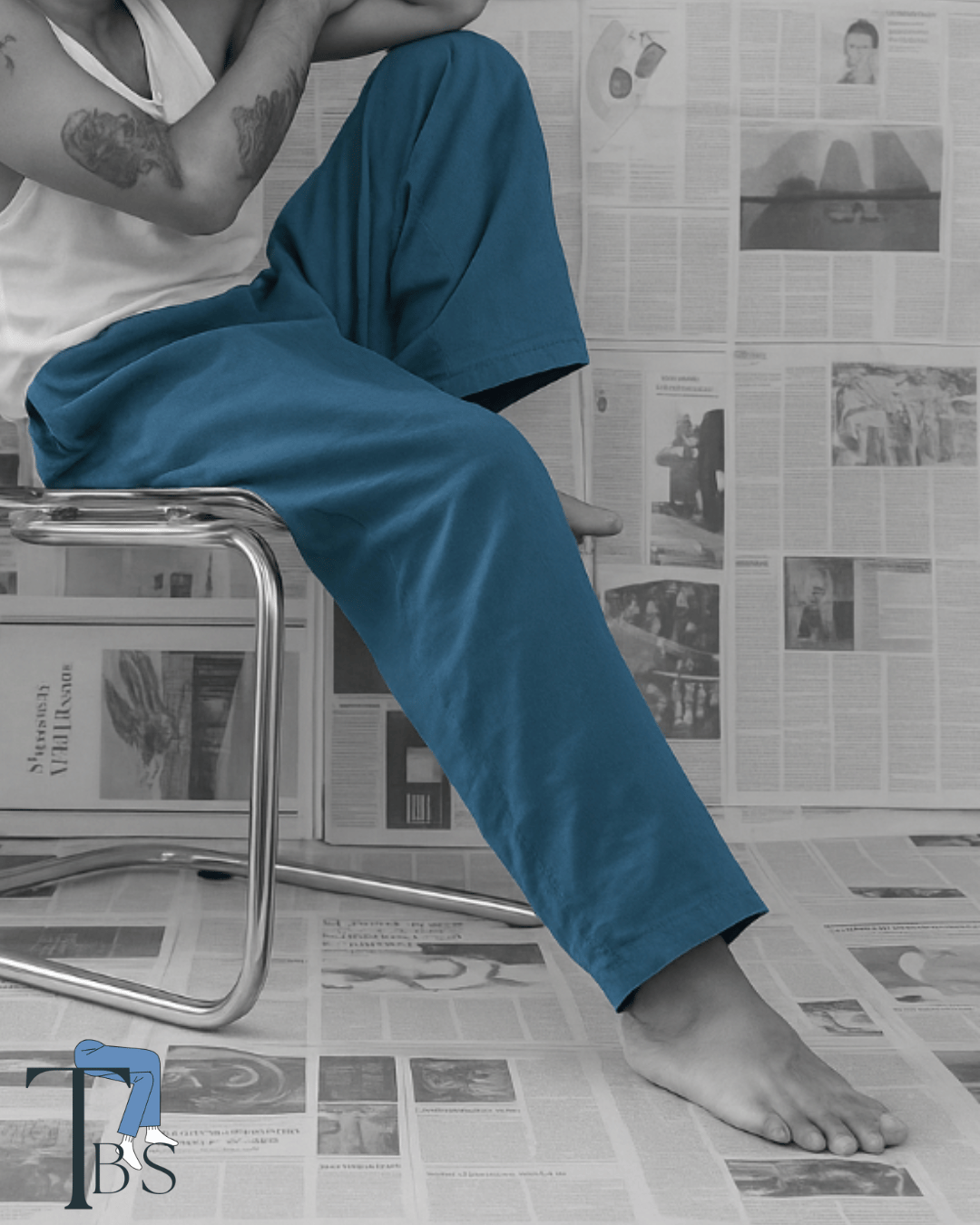 Premium Muslin Bottoms | 100% Organic Cotton | Unisex | Deep Blue