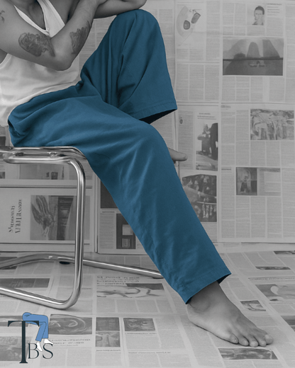 Premium Muslin Bottoms | 100% Organic Cotton | Unisex | Deep Blue