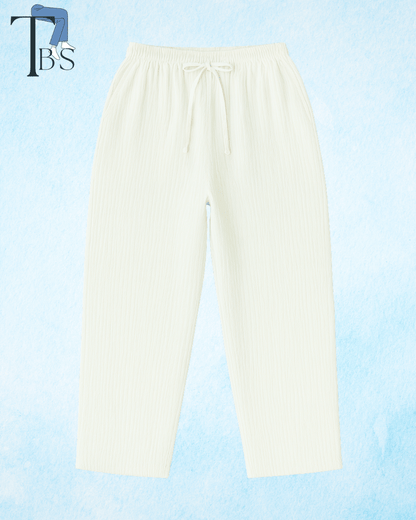 Premium Muslin Bottoms | 100% Organic Cotton | Unisex | White