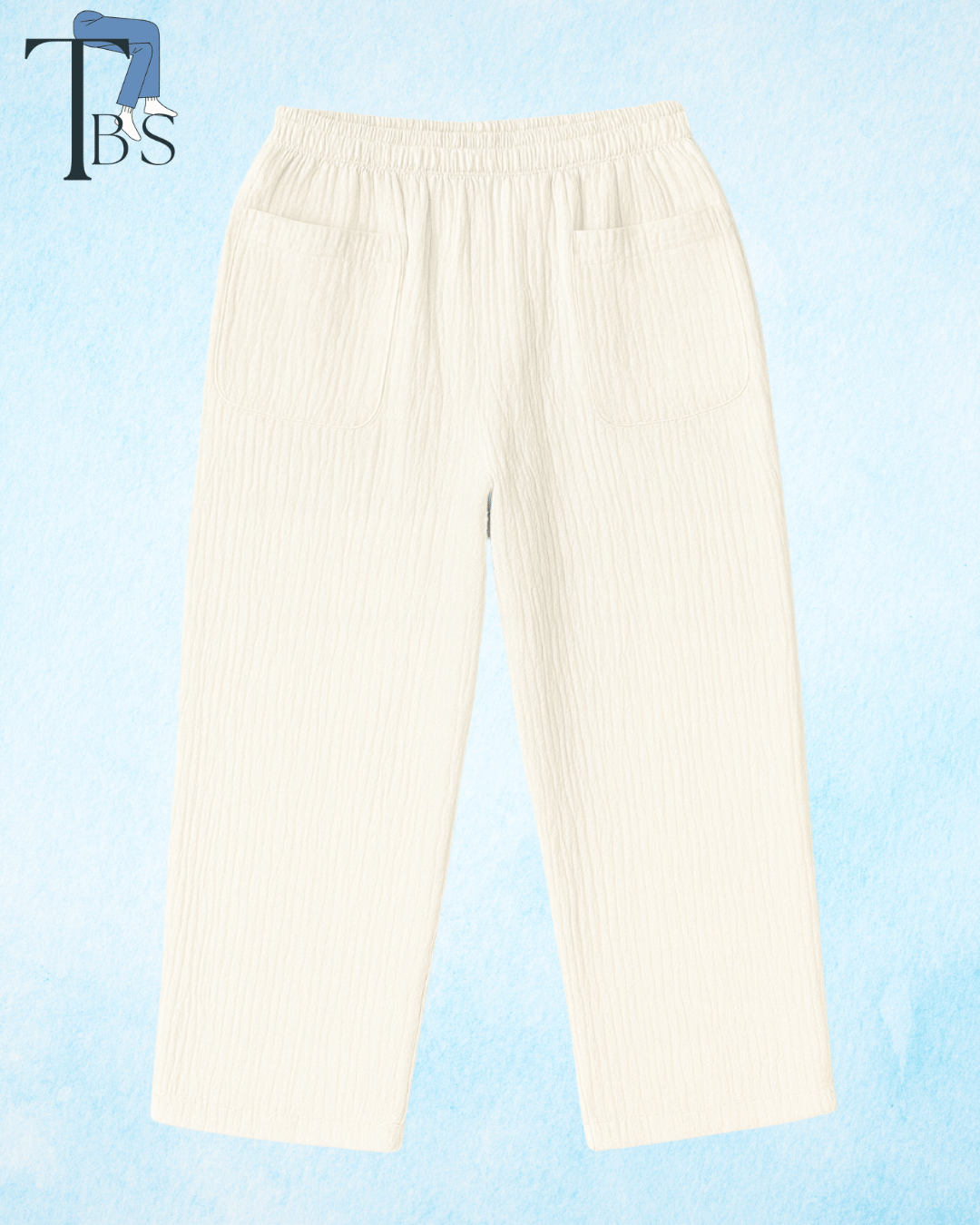 Premium Muslin Bottoms | 100% Organic Cotton | Unisex | White