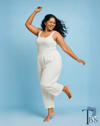 Premium Muslin Bottoms | 100% Organic Cotton | Unisex | White