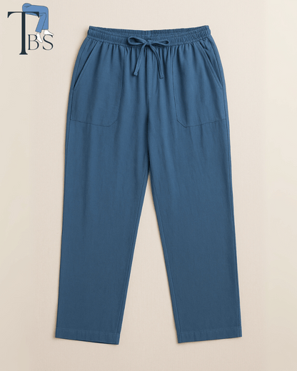 Premium Muslin Bottoms | 100% Organic Cotton | Unisex | Deep Blue