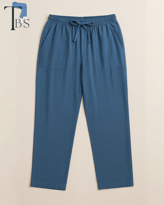 Premium Muslin Bottoms | 100% Organic Cotton | Unisex | Deep Blue