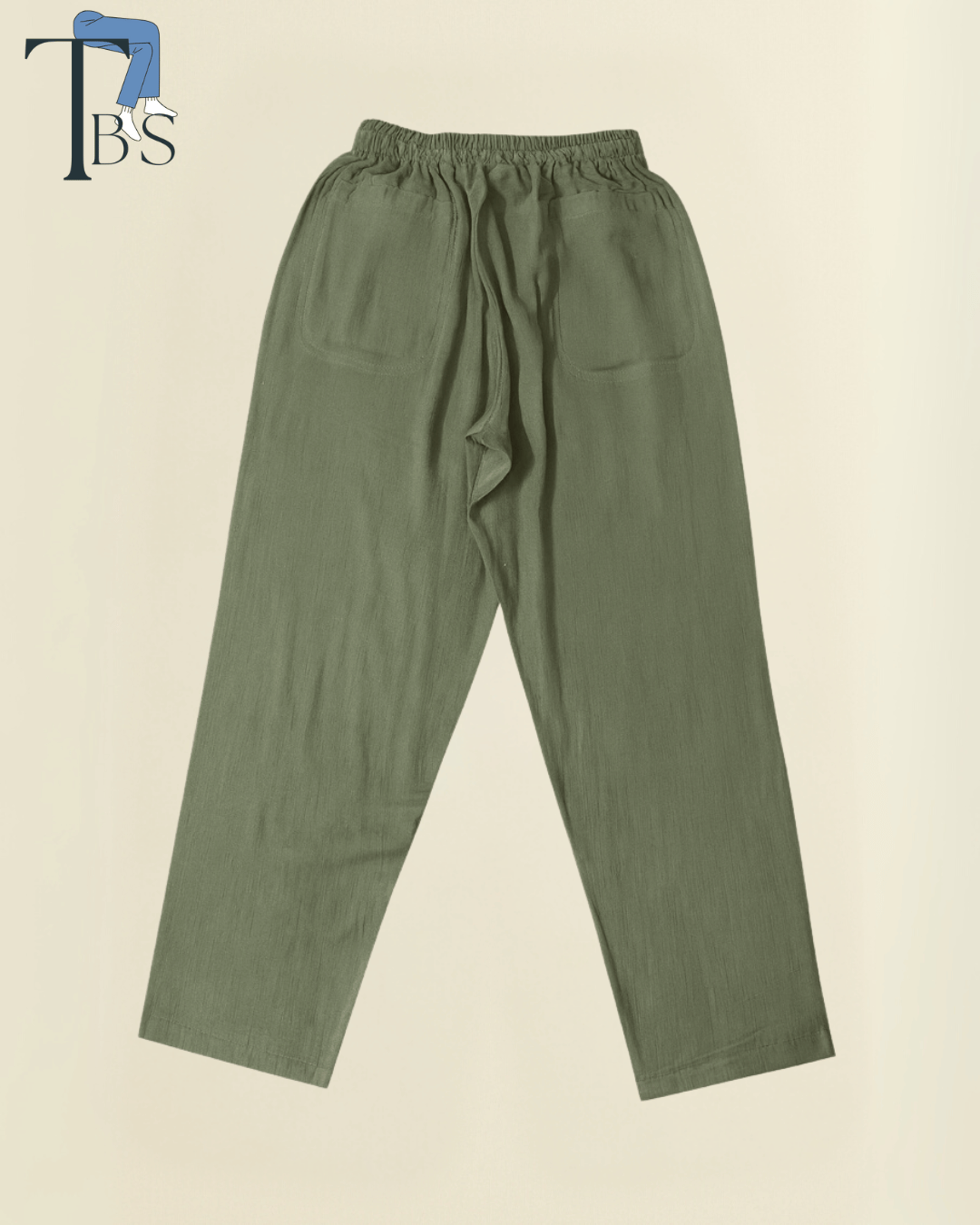 Premium Muslin Bottoms | 100% Organic Cotton | Unisex | Olive Green