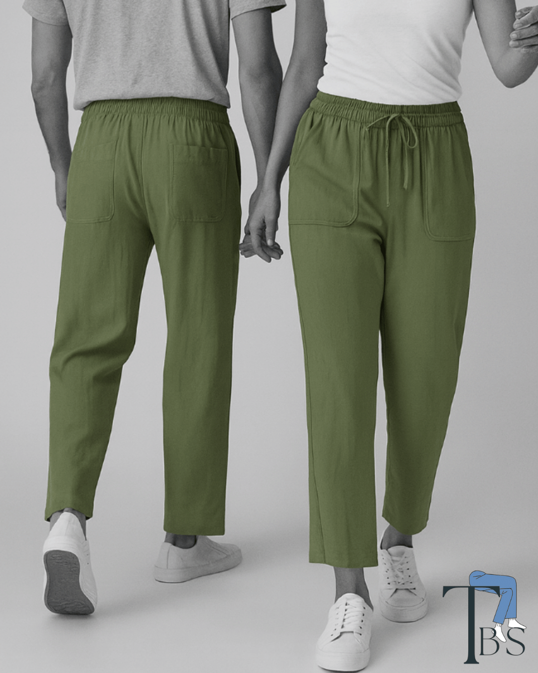 Premium Muslin Bottoms | 100% Organic Cotton | Unisex | Olive Green