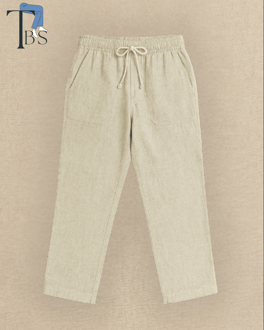 Unisex Linen Bottoms with Side Pockets and Back Pockets