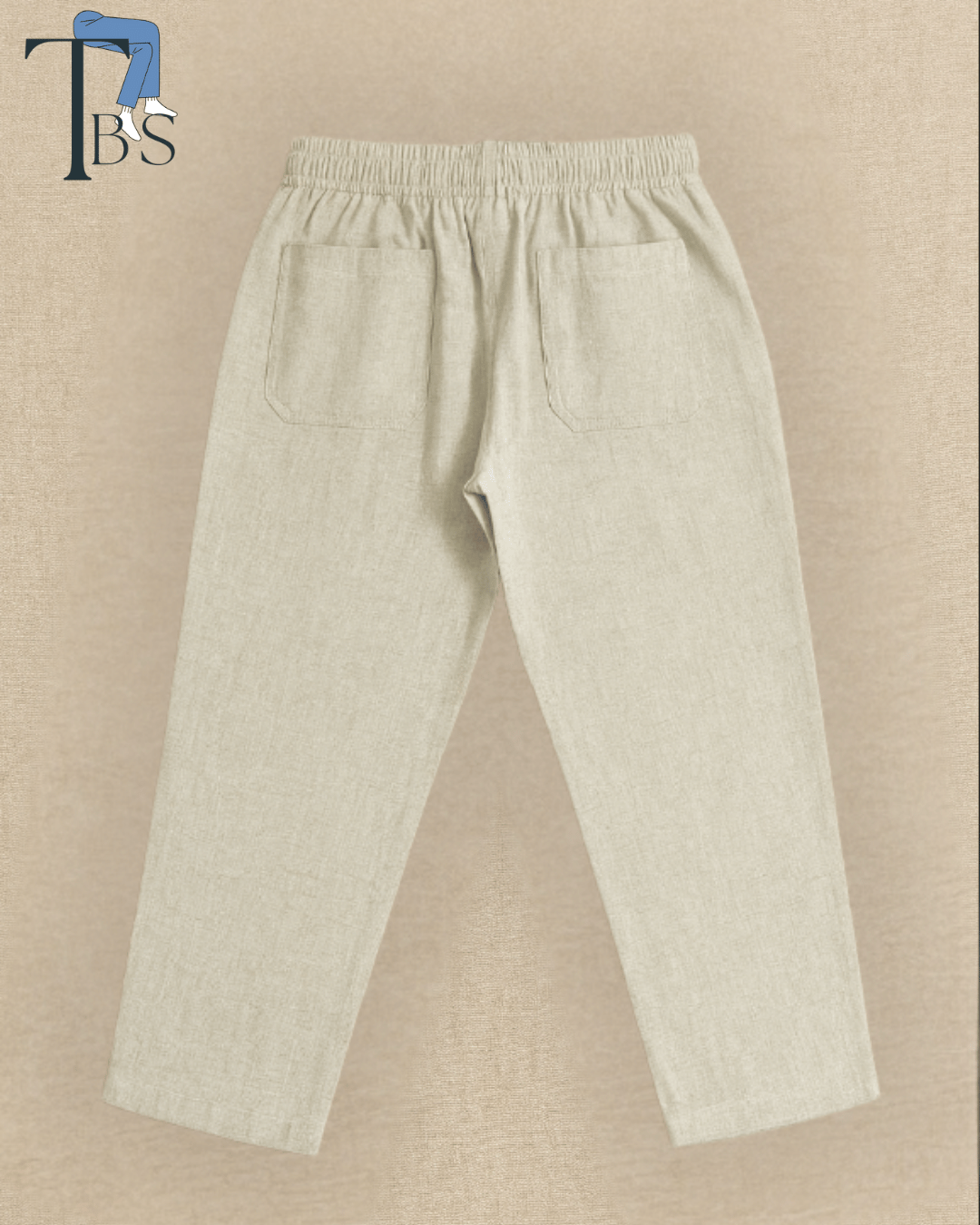 Unisex Linen Bottoms with Side Pockets and Back Pockets