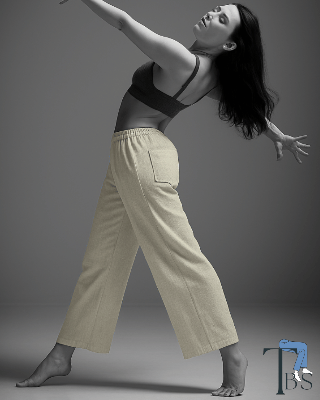 Unisex Linen Bottoms with Side Pockets and Back Pockets