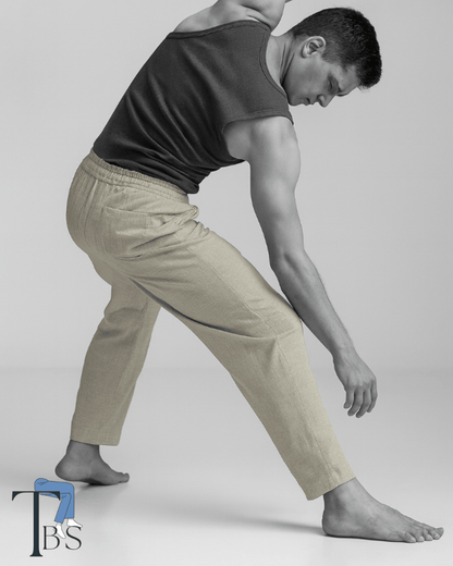 Unisex Linen Bottoms with Side Pockets and Back Pockets